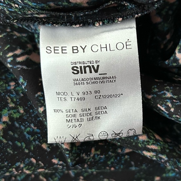 See By Chloe Silk Mini Dress Sz 6 - Picture 9 of 9